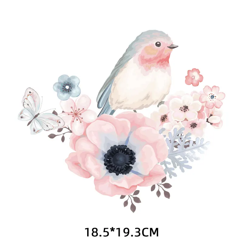 Flower Patch Iron-on Transfers for Clothing Thermoadhesive Patches Daisy Stickers Diy Flex Fusible Transfer Appliques Stripes