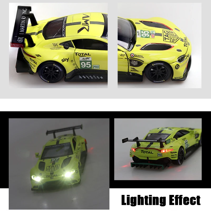 1:32 Aston Martin Le Mans Diecasts& Toy Vehicles модель автомобиля из сплава с вытягивающимся назад звуковым светильник Машинки Игрушки для детей