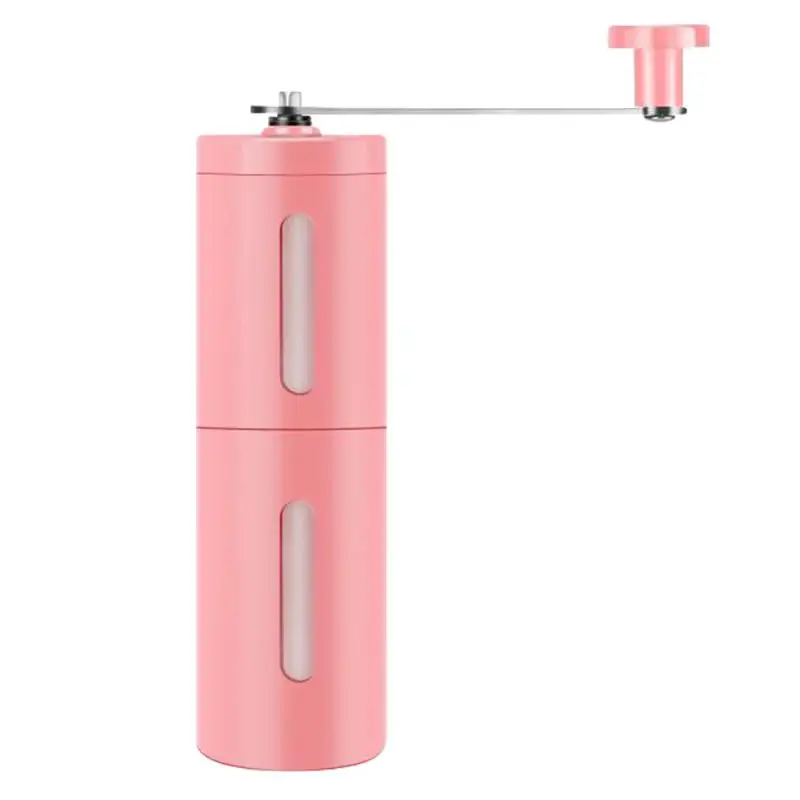 Light Pink Нержавеющая сталь мини ручная кофемолка портативный кофе в зернах специи помол маленький шлифовальный керамический механизм кофе s машина - Цвет: Light Pink