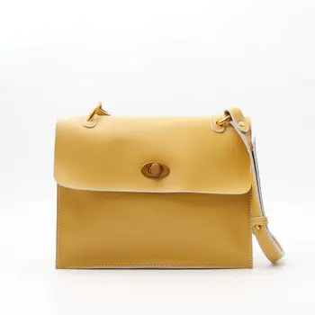 

2020 New Korean Version of Kraft Handbag Simple Retro Lock Buckle Small Briefcase Luxury Handbags Women Bags Designer