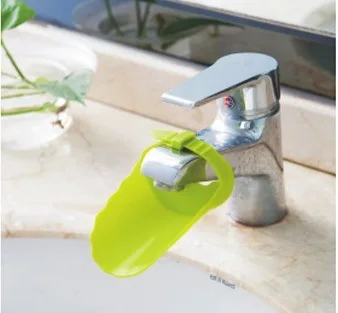1 pc Silicone cute leaf design kid Faucet Extender Baby Tubs Kids Rubber Hand Washing Bathroom faucet Sink Water Reach Faucet