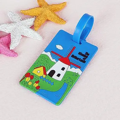 1pcs Creative Luggage Tag Animal Cartoon Silica Gel Suitcase ID Addres Holder Baggage Boarding Tags Portable Label - Цвет: A