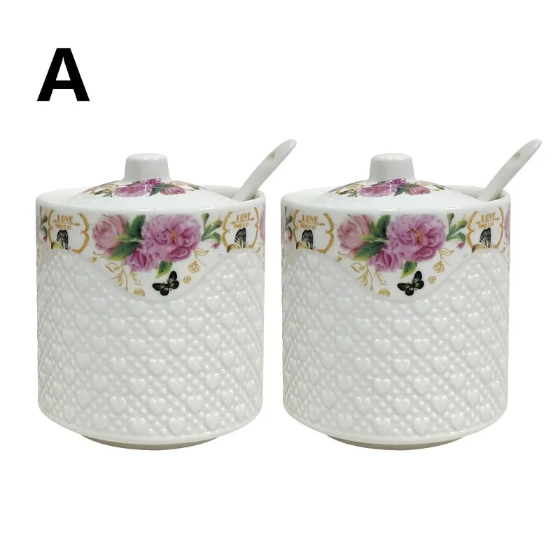 A-2pcs Uniho баночка для специй, соли и перца кухонные аксессуары керамический контейнер для специй коробка для приправ Бытовая коробка для хранения специй Органайзер - Цвет: A-2pcs