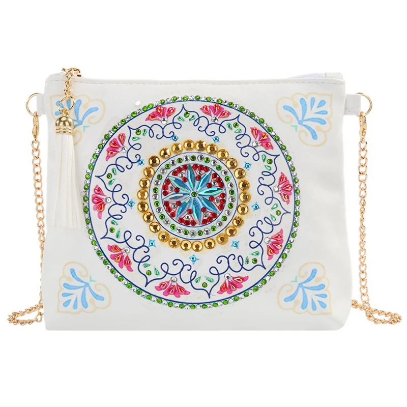 

AUAU-Diamond Painting Wallet DIY Craft Embroidered Chain Shoulder Bag Shaped Rhinestone
