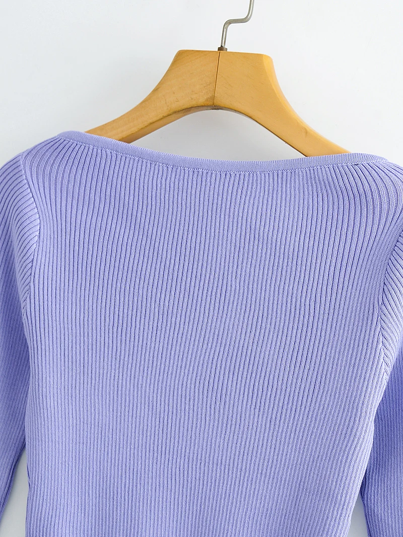 XNWMNZ Autumn Winter elasticity Short Square Collar Thin Knitted Pullovers Sweater Loose V-Neck Long Sleeve Women New Fashion XNWMNZ Autumn Winter elasticity Short Square Collar Thin Knitted Pullovers Sweater Loose V-Neck Long Sleeve Women New Fashion