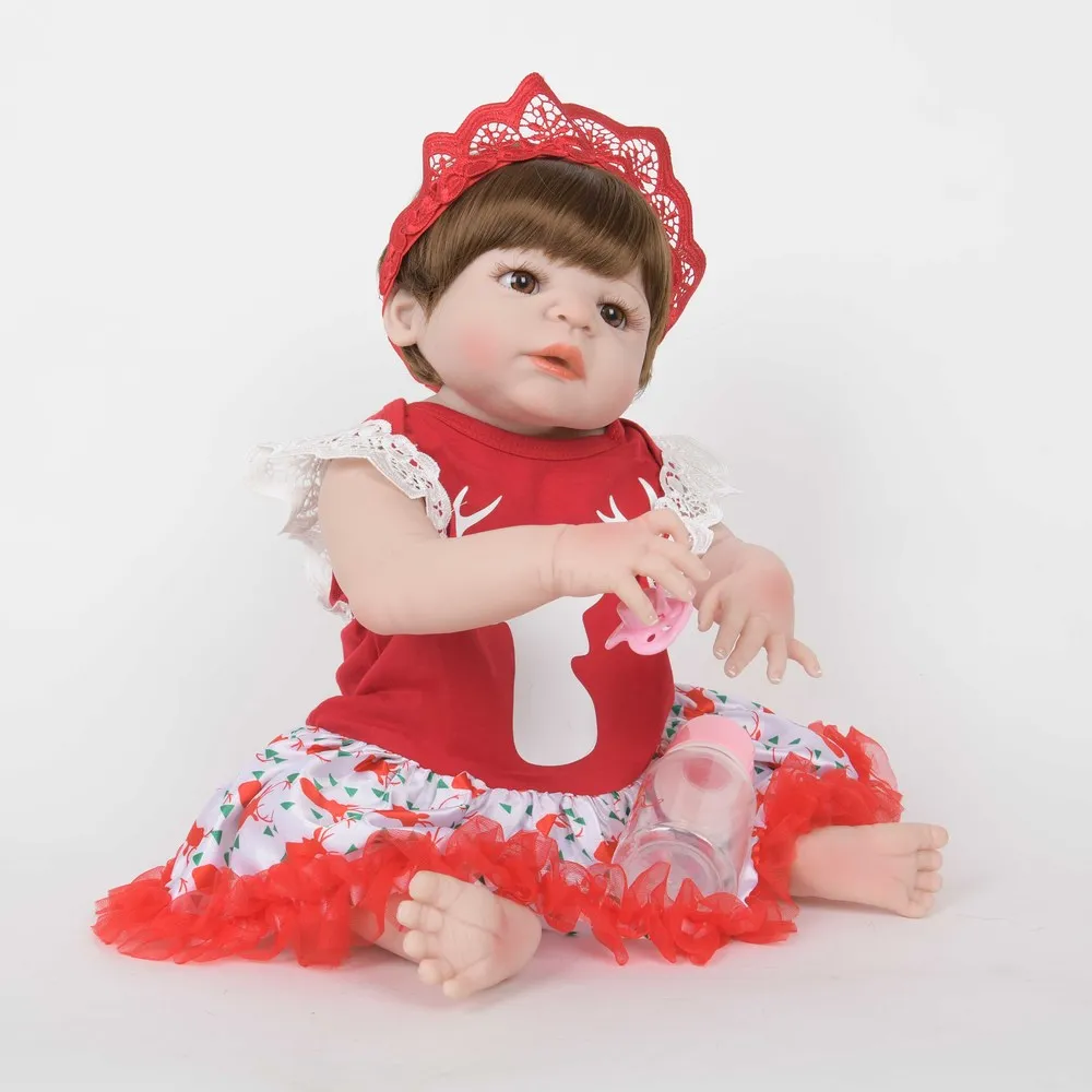 22 ''55 см удивительные Bebe Reborn Детские игрушки Реалистичные мягкие силиконовые тела прекрасный Playmate новорожденный кукла ребенок день рождения подарки на Рождество