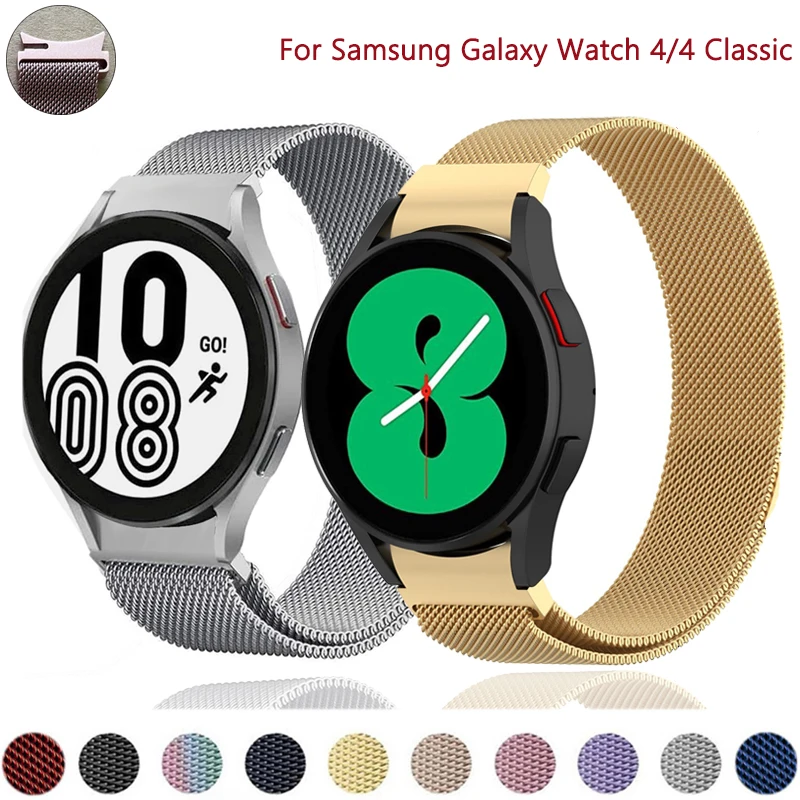 Металлический ремешок для наручных часов Samsung Galaxy Watch 4 Classic без зазора с изогнутым