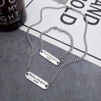 

Maison Margiela PARIS Necklaces 2020 New Men Women Maison Margiela PARIS Necklace High Quality MM6 stainless steel Chains