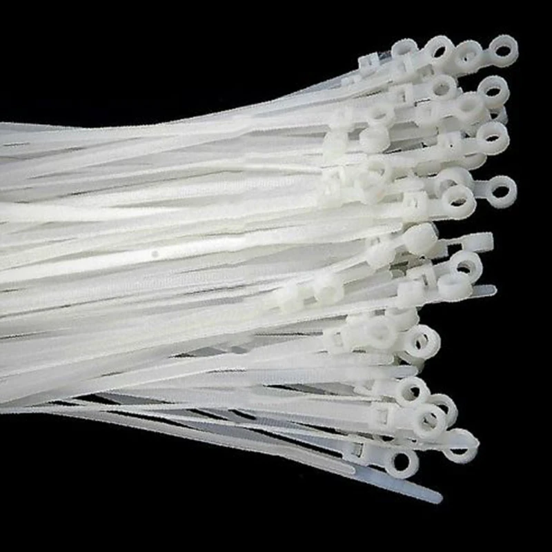 

1000pcs 8.1inch Nylon Wire Cable Cord Ties Wrap Screw Hole Mount Parts Set Kit