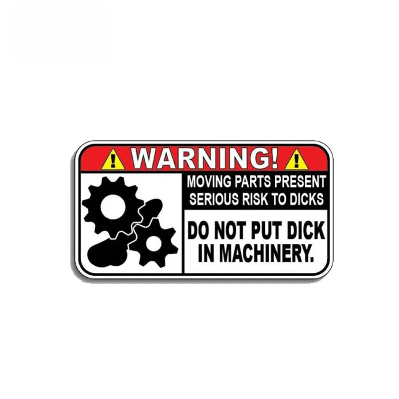 

Funny Warning In Machinery Car Sticker Waterproof Reflective PVC Decal Automobile Accessories for VW KIA BMW Audi,10cm*5cm