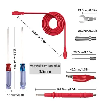

18pcs Universal Multimeter Probe Test Leads Needle Tip Lead Probe Wire Pen Kit