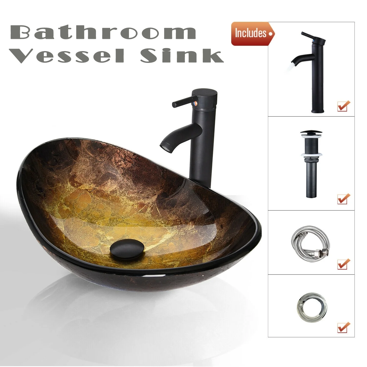 Чаша для раковины из закаленного стекла ванной комнаты | Обустройство дома