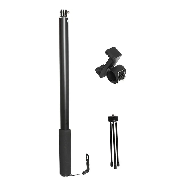 add Phone Clip Выдвижная палка для селфи монопод переносной столб со штативом зажим для телефона для Go Pro Hero 8 7 6 5 SJCAM H9 Yi 4K камера DJI аксессуар - Цвет: add Phone Clip