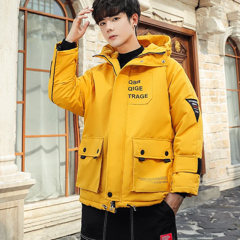 2021 Winter New Men's Cotton-padded Coat Male Korean Fashion