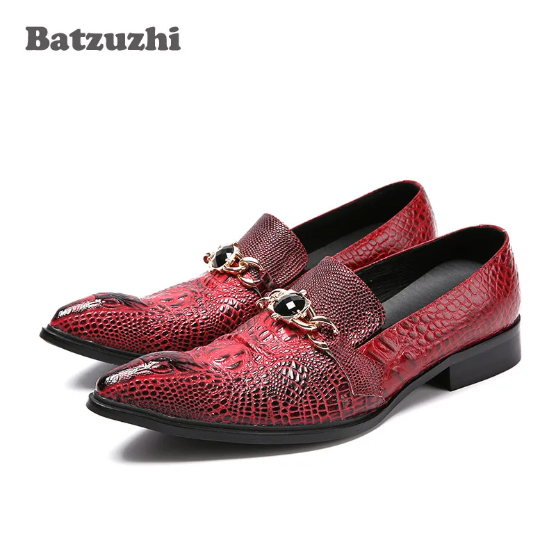 red crocodile shoes