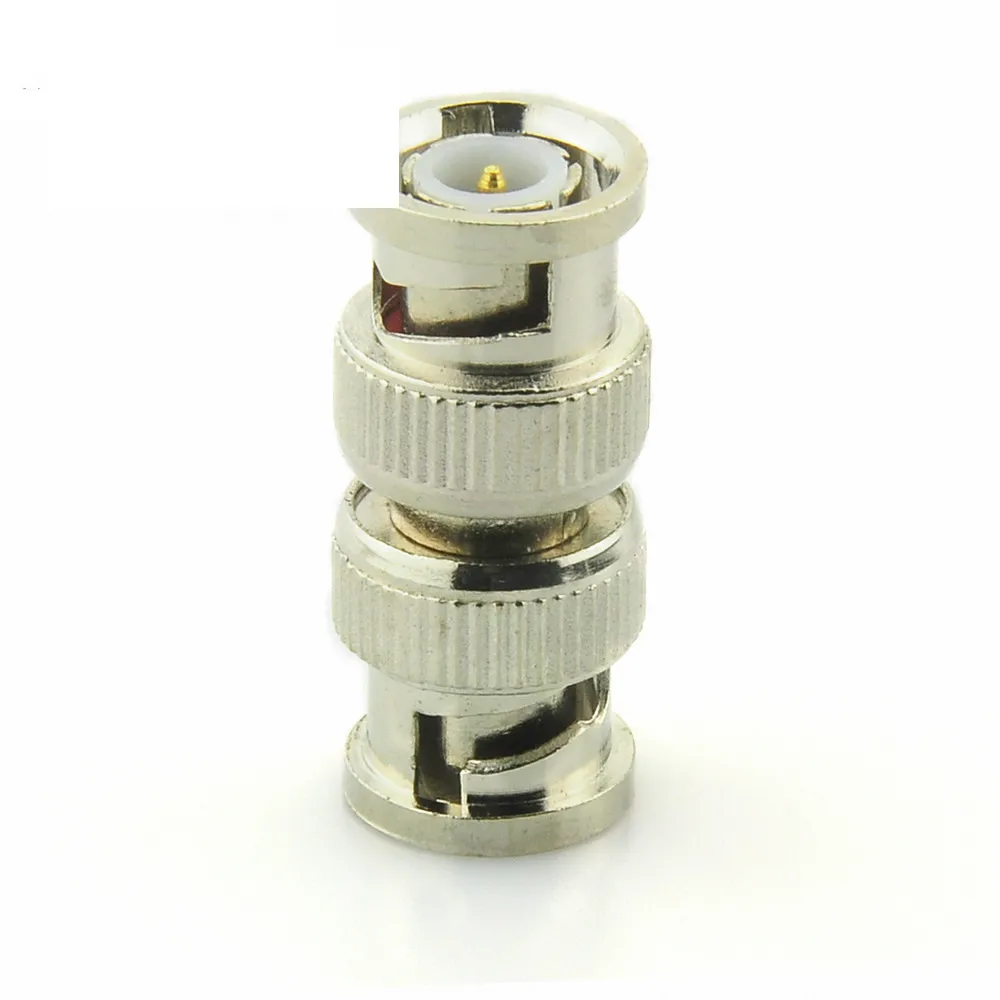 Adaptador macho a macho BNC, conectores RG59, acoplador Coaxial para cámara CCTV