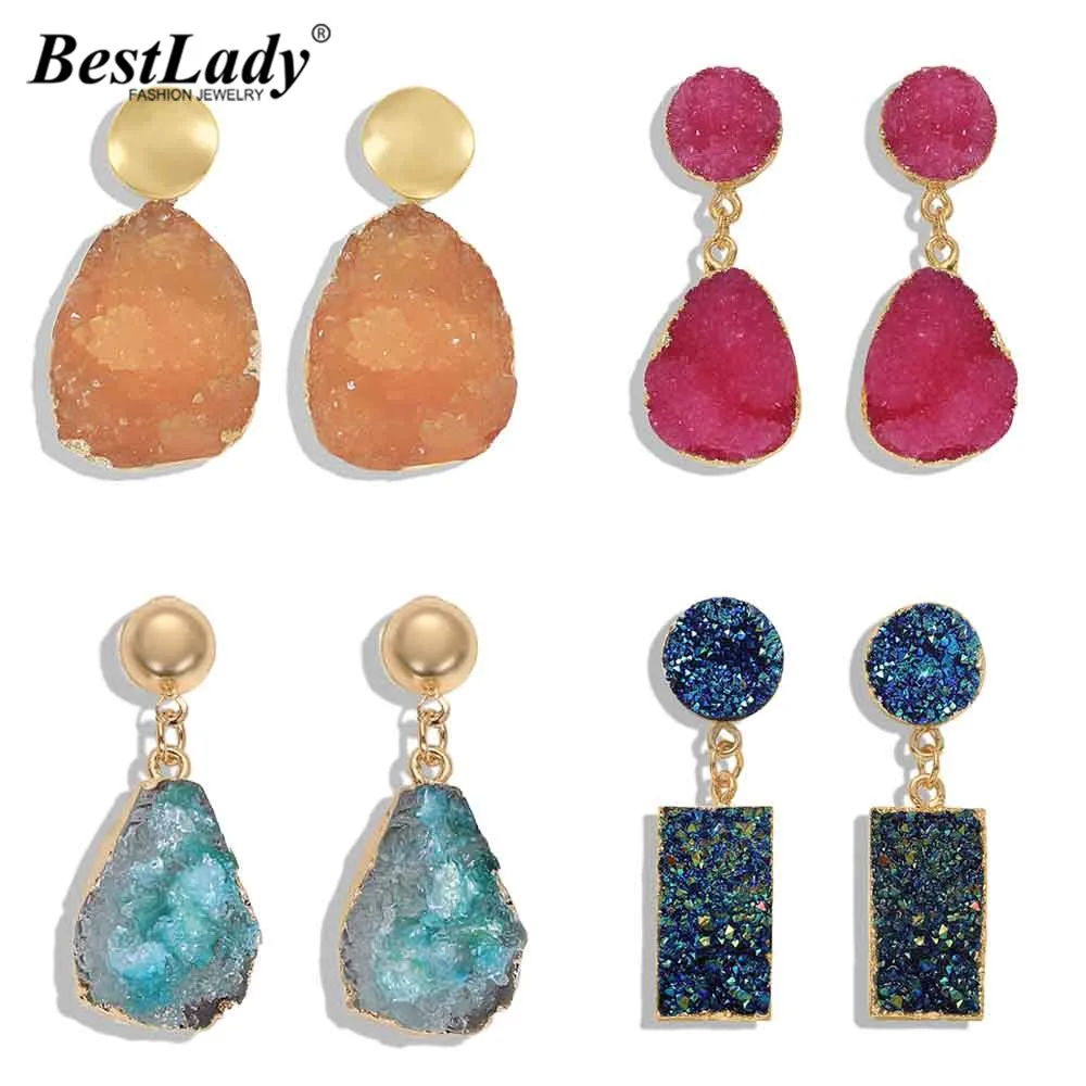 Серьги Best lady с камнями для женщин свадебные украшения в стиле бохо модные