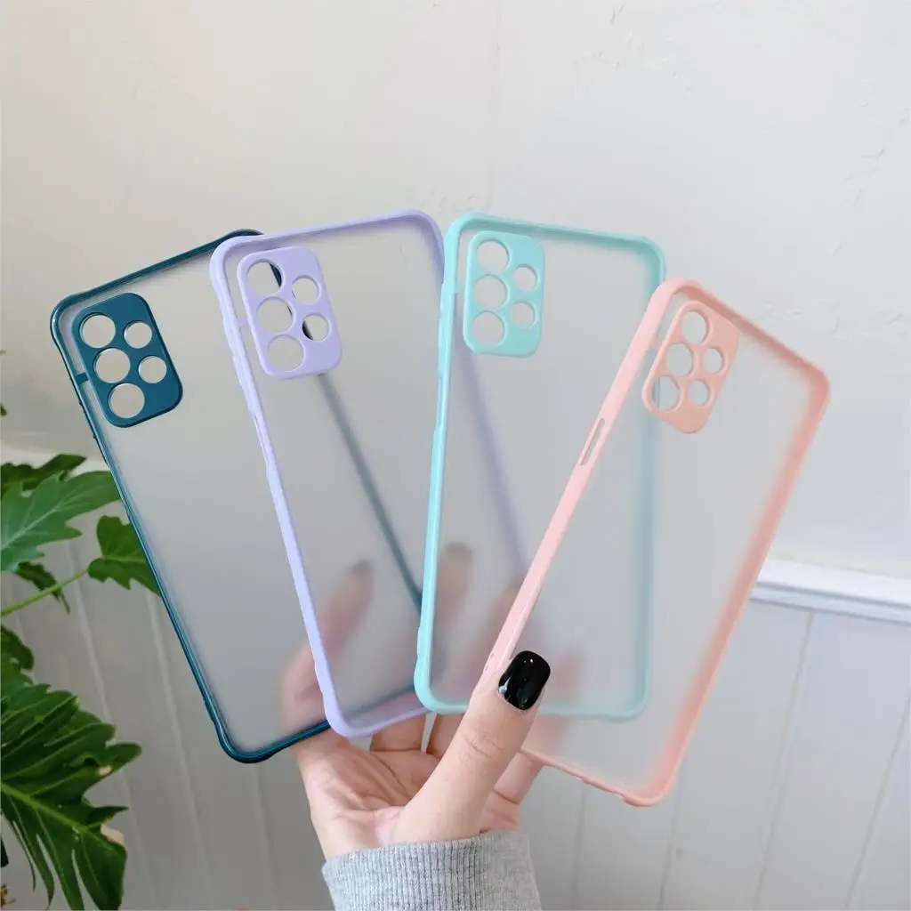 Transparent Matte Clear Case For Samsung Galaxy A52 5G A72 A32 4G A12 A 52  12 A51 A50 S21 Ultra S20 Plus Camera Protection Cover|Phone Case \u0026 Covers|  - AliExpress