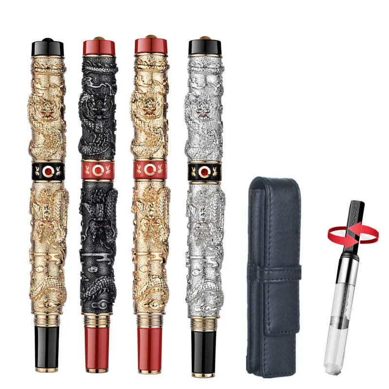 Ручка перьевая Jinhao с двойным драконом роскошная ручка чернилами для письма