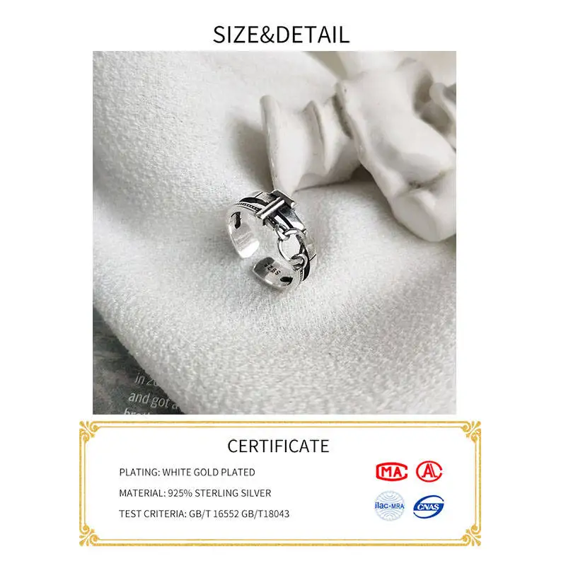 INZATT, настоящее 925 пробы, Серебряное Винтажное кольцо с буквой T, изменяемое размер, для модных женщин, вечерние, в стиле панк, хорошее ювелирное изделие, аксессуары, подарок