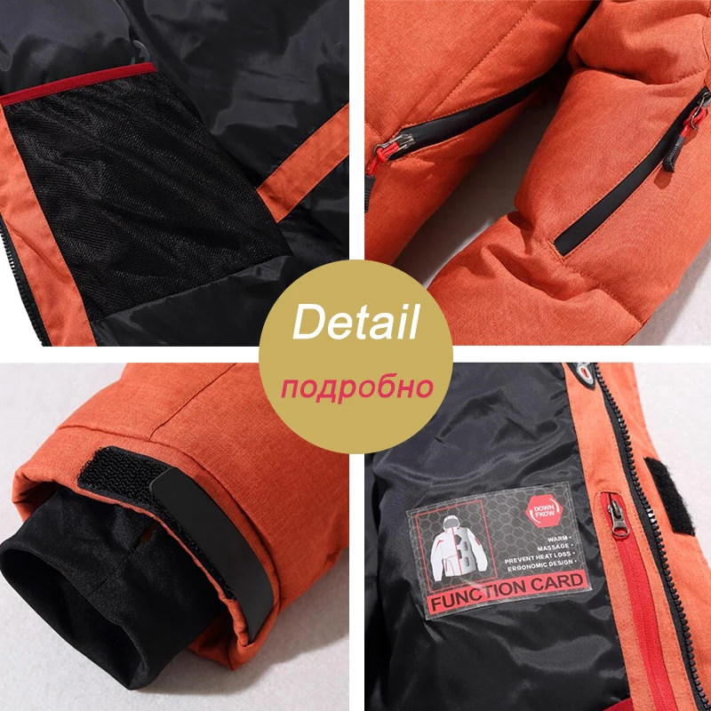 Winter Jacket Men Thick Duck Down Warm Hooded Coats Men Outwear Windbreaker Parkas Casaco Masculino Brand Clothing Multi-Pockets