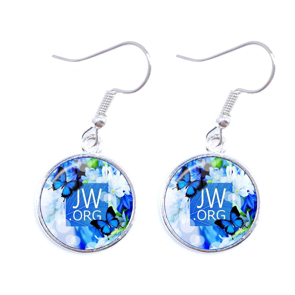 2020 New Arrival JW.ORG Drop Earrings Steampunk Jehovah's Witnesses Photo 16mm Glass Cabochon Earrings Jewelry For Women Gift