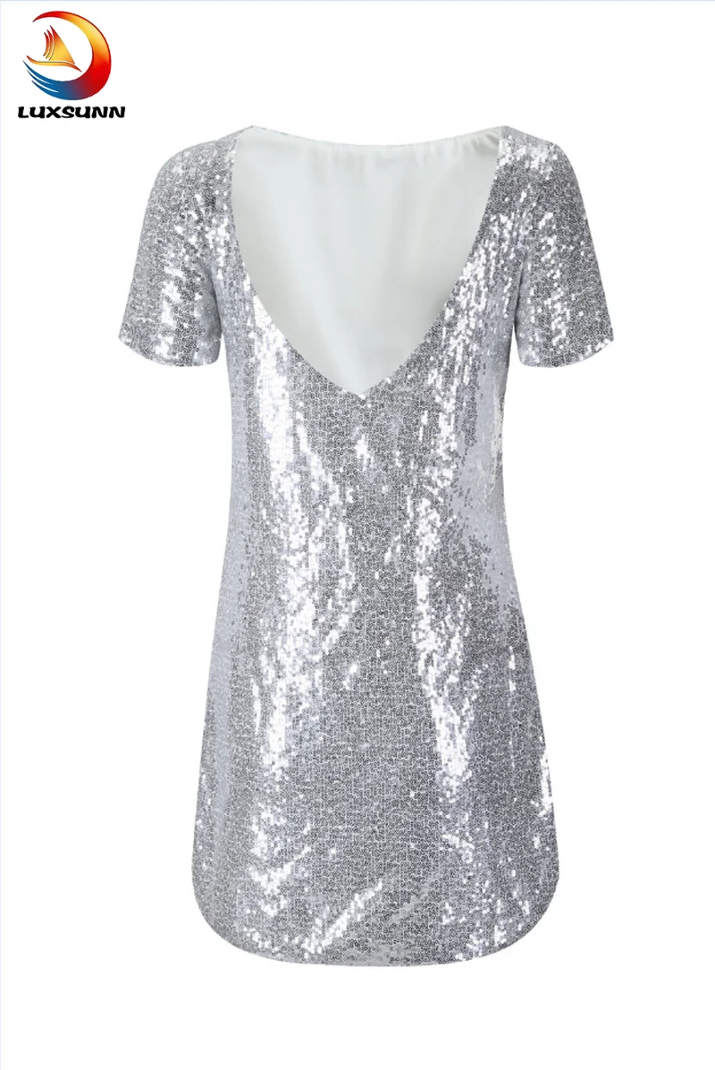 Modis Vestidos Verano 2018 летнее Мини блестящее платье с блестками De Mujer Fiesta Noche Robe Femme