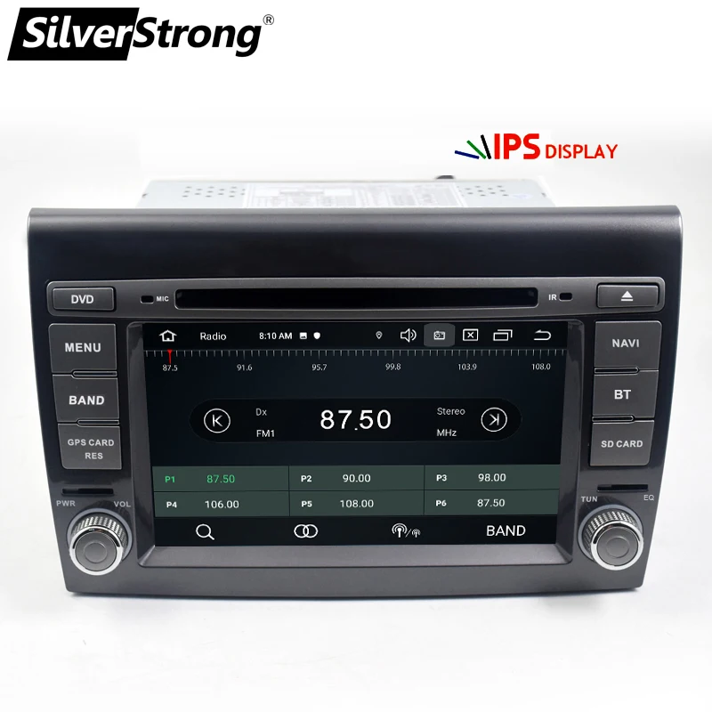 SilverStrong " ips DSP Android9.0 2 Din Авто DVD для Fiat/Bravo 2007-2012 автомобильный мультимедийный плеер BRAVO опция DSP 2G16G