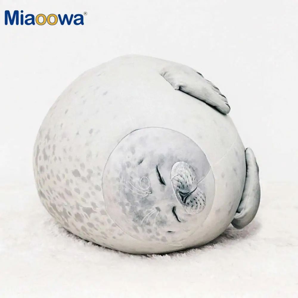 30-80cm Cute Real Life Sea Lion Plush Toys 3D Novelty Throw Pillows Soft Seal Plush Stuffed Housewarming Party Hold Pillows