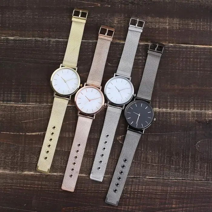 Женские кварцевые наручные часы из нержавеющей стали браслет часы подарки KS-доставка