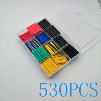 

530pcs Heat Shrink Tubing Insulation Shrinkable Tubes Assortment Electronic Polyolefin Wire Cable Sleeve Kit Heat Shrink Tubes