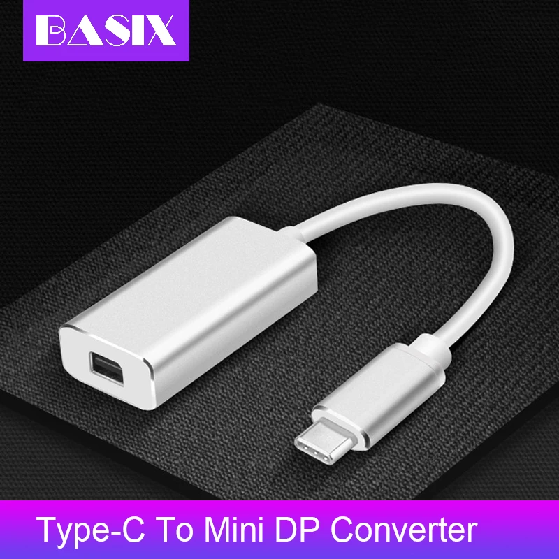 Адаптер типа C к Mini DP USBC порт дисплея USB 3 1 мини порту алюминиевый кабель