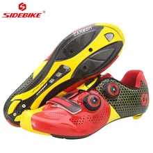 Sidebike/Обувь для велоспорта; Ультралегкая обувь для шоссейного велосипеда из углеродного волокна; дышащая Нескользящая велосипедная обувь; Chaussures Velo Route Cyclisme