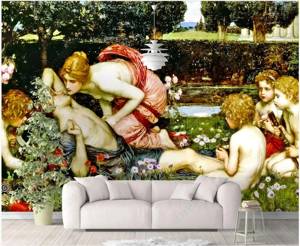

photo wallpaper 3d on the wall custom mural European style countess children outdoor home decor Wallpaper for walls in rolls
