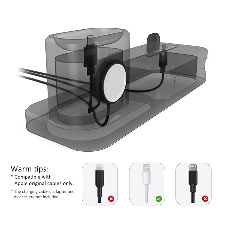 3 in 1 Charging Dock Holder For Iphone 11 pro 10 XR X 8 7 6 Silicone charging stand Dock Station For Apple watch Airpods