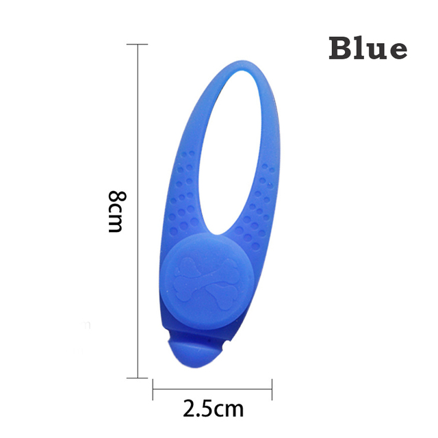 Rubber LED Pet Collar Lights Night Safety Dog Cat Collar Glowing Luminous Pendant