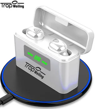 

Trop Weiling Bluetooth 5.0 Earphone In Ear Headset Handsfree Hifi Headphone Tws True Wireless Bluetooth Earphone for Smart Phone