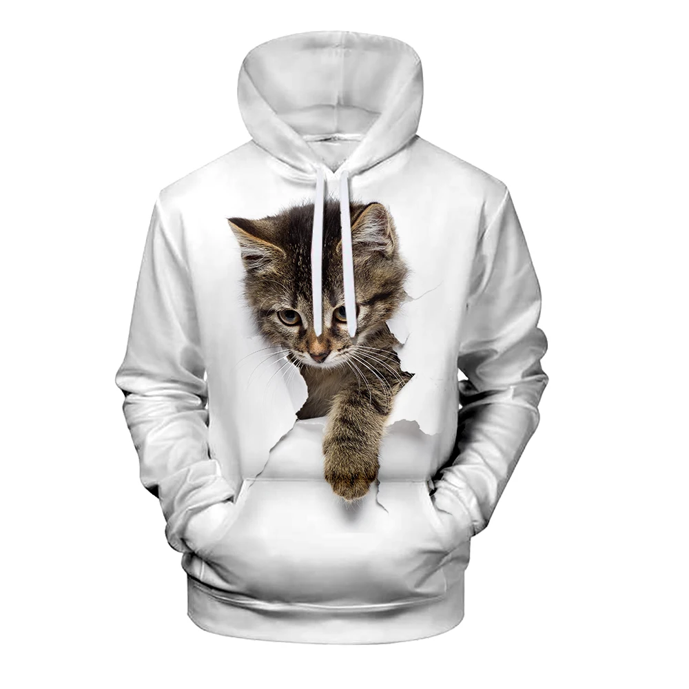 3d cat hoodie