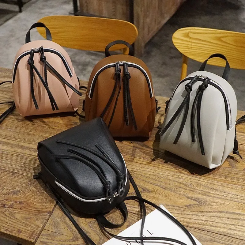  Small Backpack Women Leather Shoulder Bag 2019 Summer Multi-Function Mini Backpacks Female School B - 4000189996674