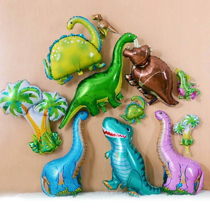 

Dinosaur theme party decoration aluminum foil balloons, kids birthday supplies party favors, hawaiian style palm tree ballon