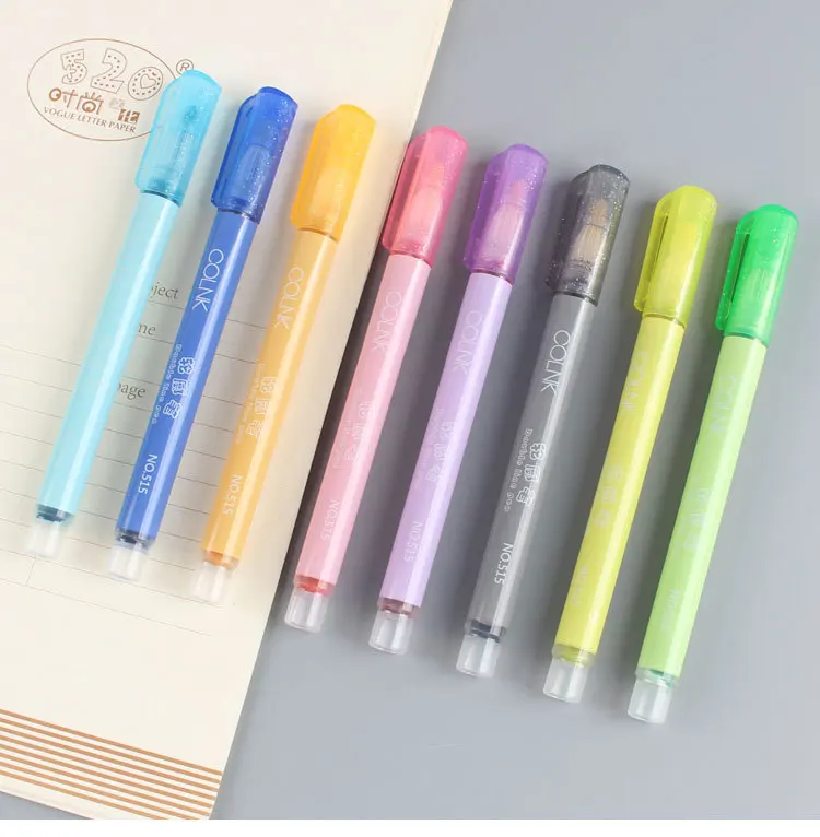 8 Double line Contour Pens students draw outline pen with hand ledger color set of fluorescent two marker pen|Маркеры для