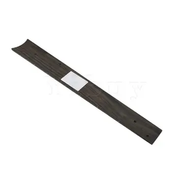 

Yibuy Black Wood Wooden Guitar Fingerboard Musical Parts 470x45/60x7MM