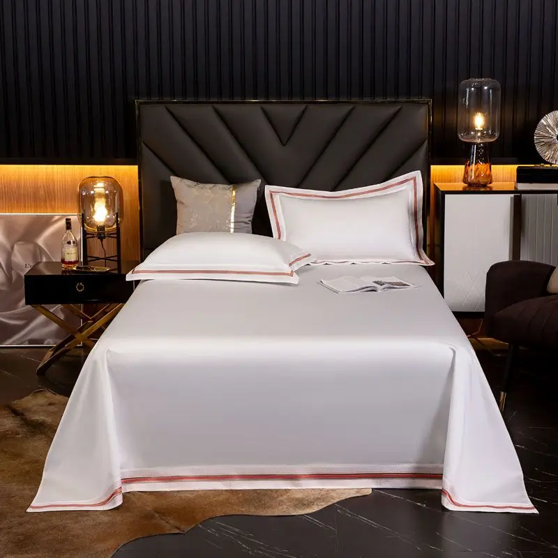 1000TC Egyptian cotton flat bed sheet king size High-end premiumrbed sheets Solid color twin queen lines | Дом и сад