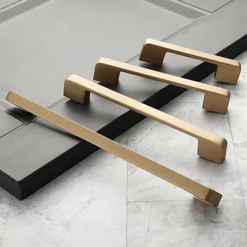 

KK&FING Golden Kitchen Cabinet Wardrobe Pulls Knob For Chest Of Drawers Hardware Furniture Handle equipment cabinet hardware