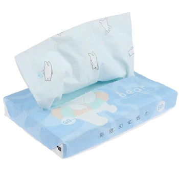 

60pcs/bag Disposable Paper Tissues Thickened Cute Colorful Cartoon Printing Napkins Send Random
