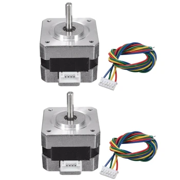 

2Pcs Stepper Motor 17 42BYGH34-0400A 12V 1.8 Degree for 3D Printer CNC Reprap