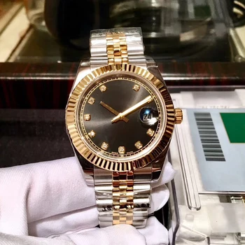 

luxury watch men AAA 40mm automatic mechanical No battery sweeping Date JUST stainless steel watches 2813 040