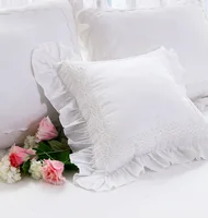 Housse de coussin de luxe en coton 100%, taie d'oreiller à volants, broderie européenne, faite à la main, de noël, pour canapé 3