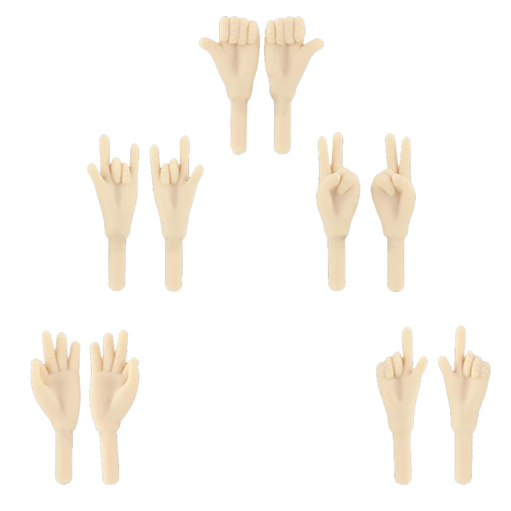 28cm 28 Jointed Movable  Doll DIY Flexible 5 Pairs Hands for BJD Doll