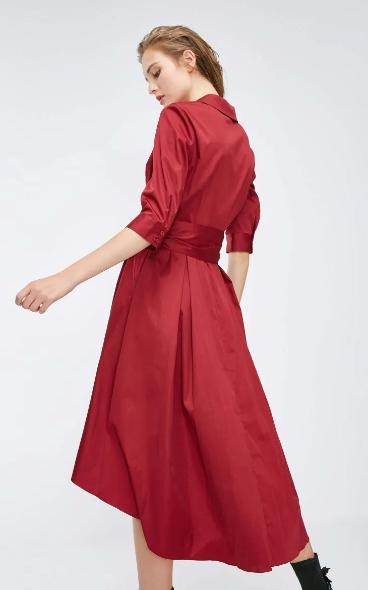Vero Moda платье с v-образным вырезом и 3/4 рукавами из хлопка с заниженной талией | 31837C539